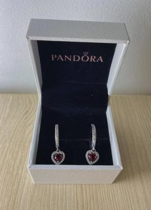 Серьги «красное сердце»❤️