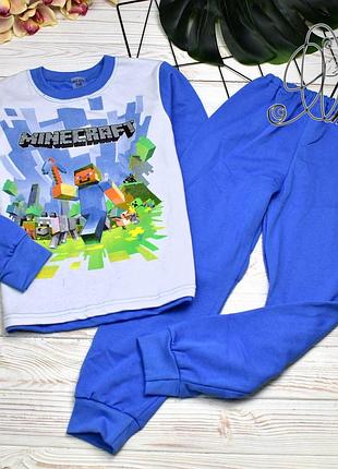 Пижама "майнкрафт голубая" на байке