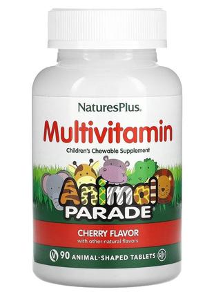Мультивітаміни для дітей naturesplus animal parade gold асорті 90 жувальних таблеток у формі тварин