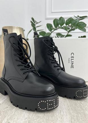 Ботинки зимние на шнуровке натуральная кожа с мехом 🖤
