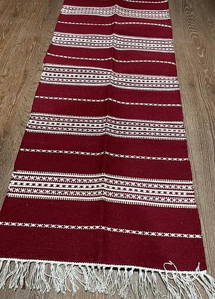 Эксклюзивный шерстяной ковер: этнический стиль из карпат размером 150*60см. d-0117