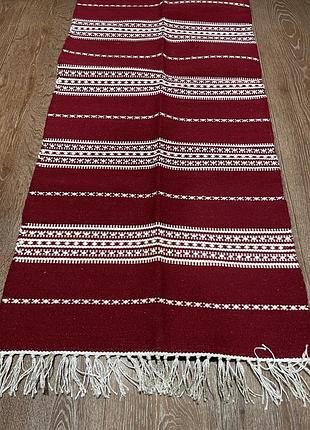 Эксклюзивный шерстяной ковер: этнический стиль из карпат размером 150*60см. d-0117