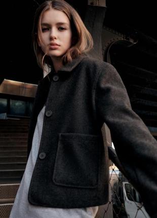 Мягкая куртка бомбер серая zara new
