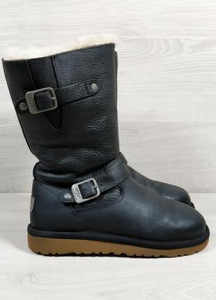 Зимові шкіряні черевики з хутром ugg australia оригінал, розмір 33