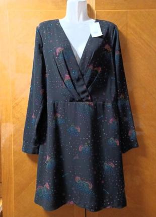 Новое стильное платье на запах р.14 от warehouse