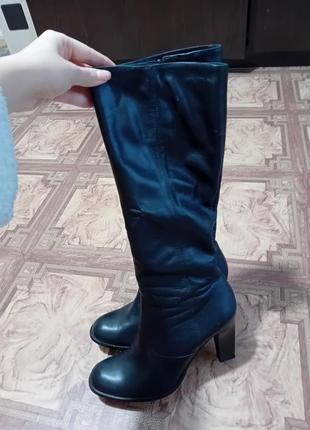 Сапоги шкіряні