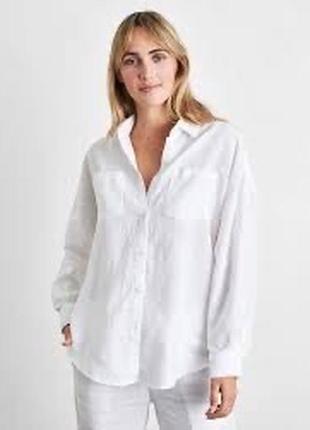 Льняная рубашка h&m