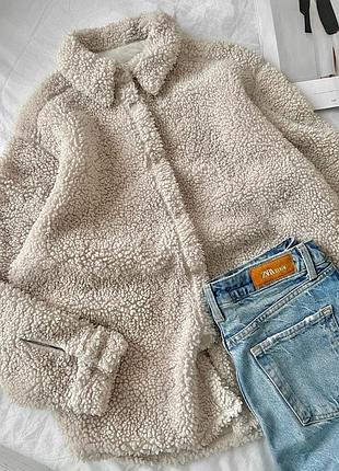 Рубашка тедди плюшевая флис h&m