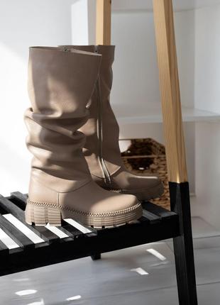 Чобітки, натуральна шкіра+хутро