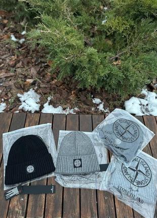 Шапка stone island, мужская шапка, зимняя шапка, шапка, stone island5 фото