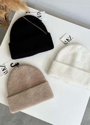 Шапка zara тепла, мохер