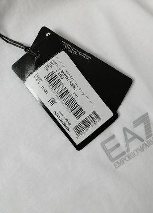 Брендовая белая мужская футболка emporio armani denim оригинал2 фото