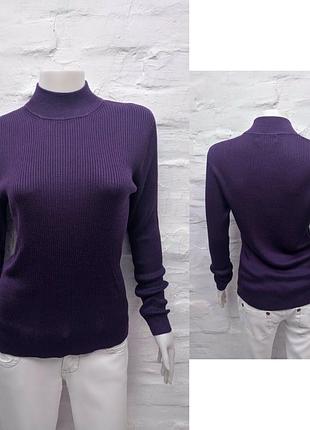 Soie pour soi 100% soie silk элегантный гольф из трикотажного шёлка в рубчик