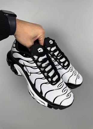 Кроссовки nike air max plus tn white black 3