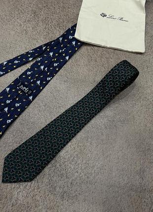 Чоловіча шовкова краватка галстук hermes оригінал 100% шовк