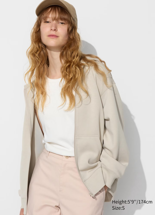 Куртка з капюшоном dry оверсайз uniqlo худі толстовка