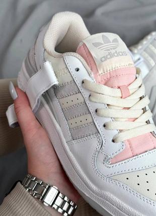 Adidas forum white pink