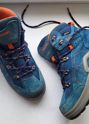 Кожаные зимние ботинки на мембране gore tex lowa kody