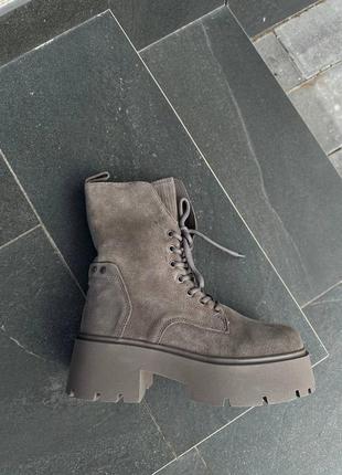 Зимние ботинки замшевые 36-40