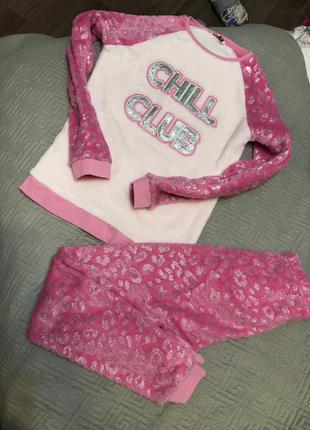 Махрова піжамка на дівчинку 11-12 років