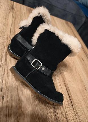 Детские замшевые ugg сапоги оригинал теплые ботинки сапожки с овчиной угги