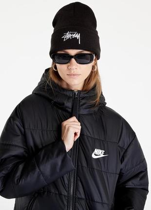 Женская куртка парка с капюшоном и синтетическим наполнителем nike pink sportswear therma-fit repel новая оригинал пуховик бомбер3 фото