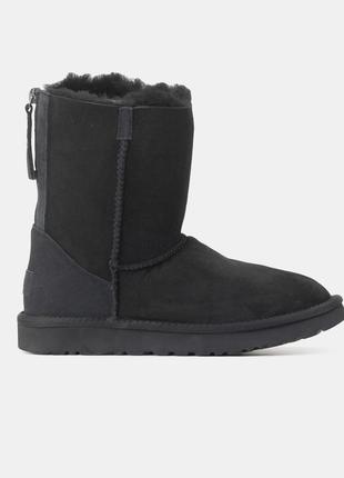 Высокие натуральные угги ugg Yeah black zip