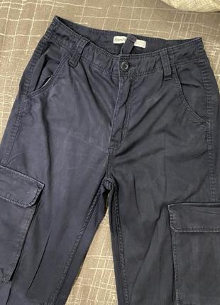 Синие джинсы карго
