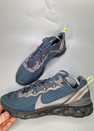 Кроссовки мужские STUSSY × nike Dark AIR ZOOM SPIRIDON CAGED PURE PLATINUM BLACK-WHITE 28cm