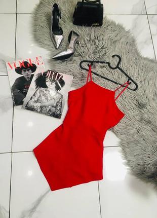 Червоний топ із поясом із крепового трикотажу boohoo л