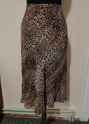 Юбка женская стильная тренд леопардовый принт