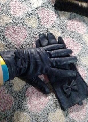 Перчатки шкіряні
