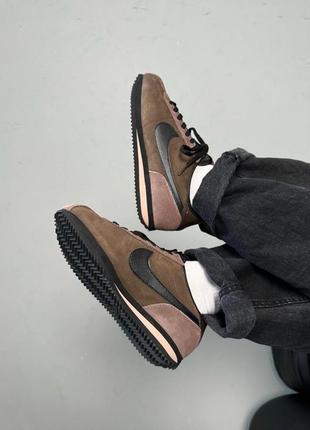 Кроссовки nike cortez brown black3 фото