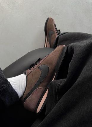 Кроссовки nike cortez brown black10 фото