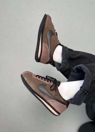 Кроссовки nike cortez brown black8 фото