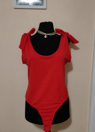 Боди блуза женская стильная тренд на завязки