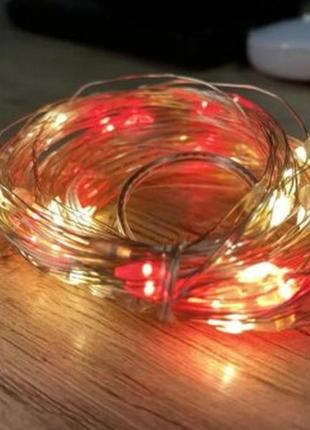 Гірлянда дріт музичний прозорий провід usb rgb кольоровий sf-4