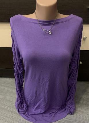 Лонгслив кофта вискоза  фиолетовая 💜