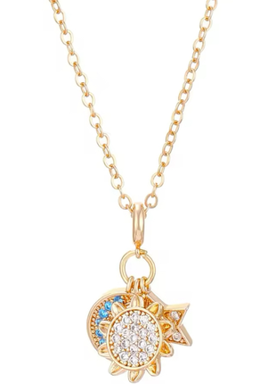 Цепочка с кулонами в стиле pandora солнце месяц