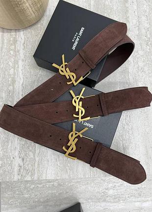 Замшевый ремень женский коричневый 😍