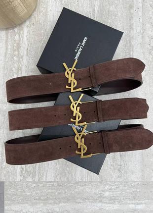 Замшевый ремень женский коричневый 😍