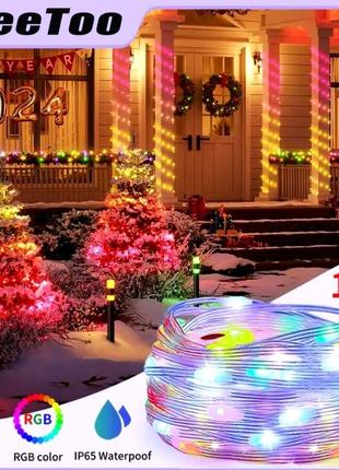 Розумна гірлянда 10м bluetooth 100 led rgb керування телефоном