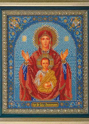 Набір для вишивання бісером кроше в-157 богородиця знамення