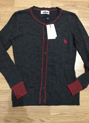Шерстяная кофта u.s. polo assn, свитер брендовый