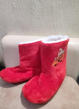 Новогодние сапожки тапинки, длина потолков 24-25см