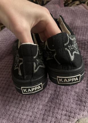 Кроссовки kappa, кеды модные , черные макасины kappa