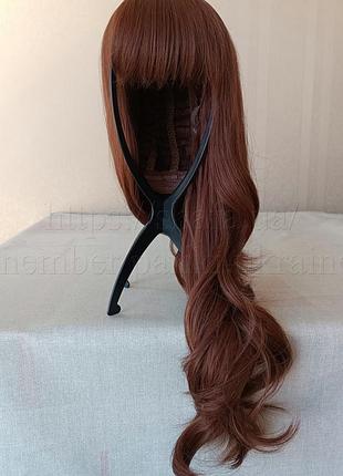 Новый цветной парик, длинный, с челкой, волнистая, термостойкая, парик
