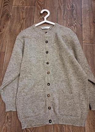 Винтажный кардиган 100% шерсть st michael m&s