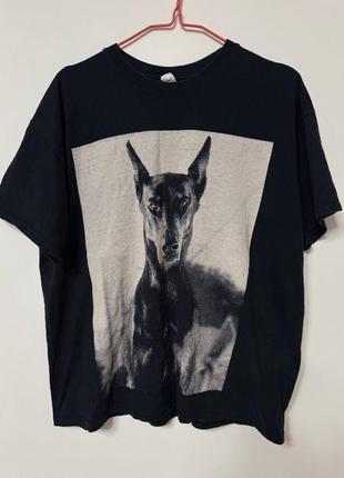 Футболка мужская черная gildan over size cut man, размер l - xl.