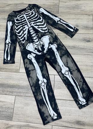 Костюм карнавальный, для хэллоуина скелет wilko 7-8лет